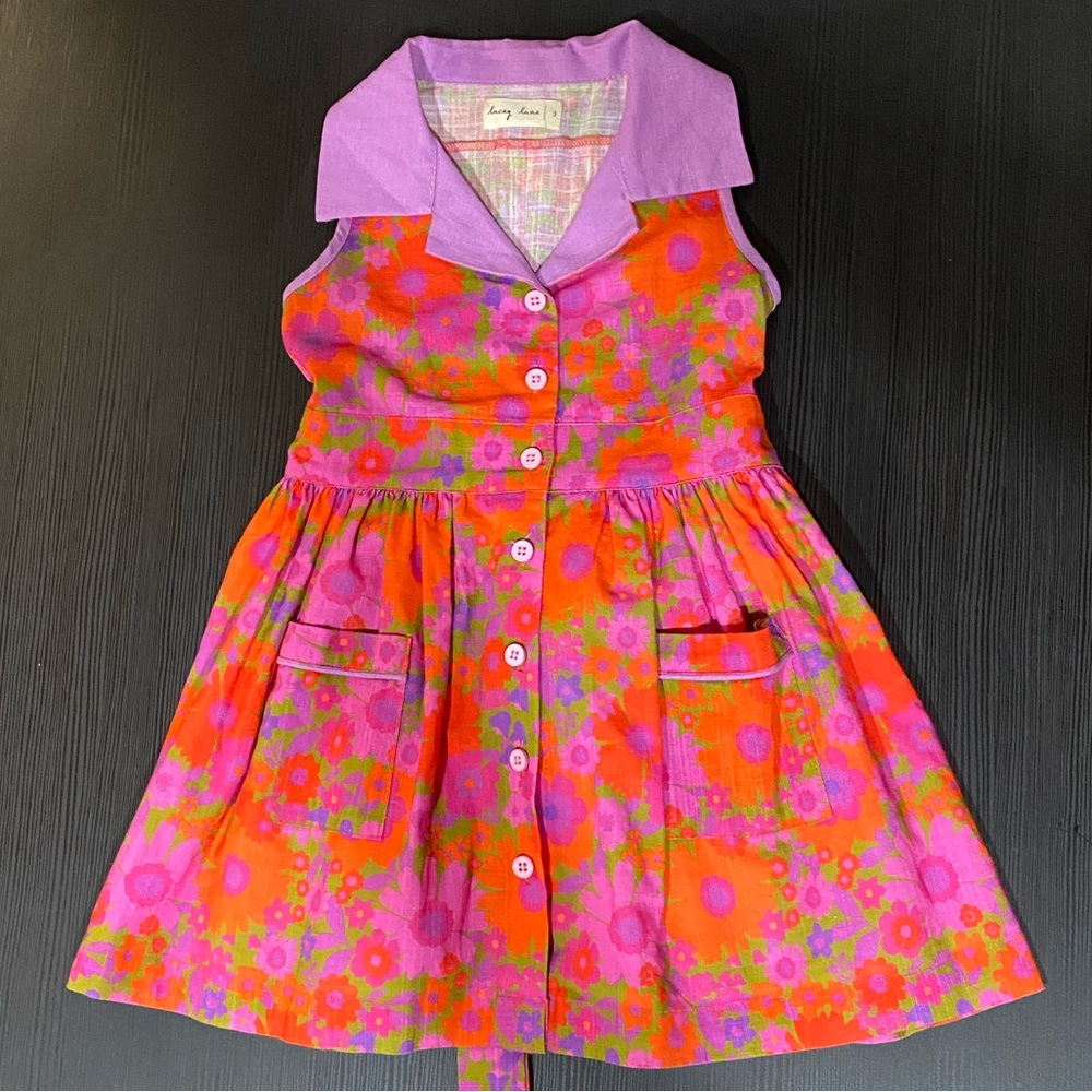 Lacey Lane Floral Pink and Purple Twinkie Dress